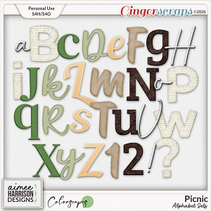 Picnic Alphabet Sets by Aimee Harrison Picnic Alphabet Sets by Aimee Harrison