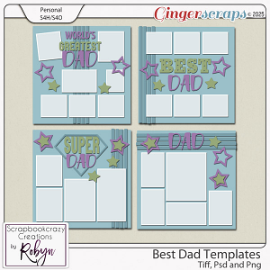 Best Dad Templates 01-04 by Scrapbookcrazy Creations