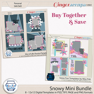 Snowy Mini Bundle by Miss Fish Templates