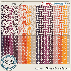 Autumn Glory - Extra Papers by CathyK Designs