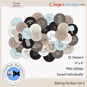 Baking Stickers Set 2 by Wetfish Designs