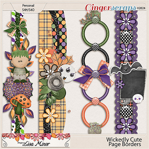 Wickedly Cute Page Borders from Designs by Lisa Minor