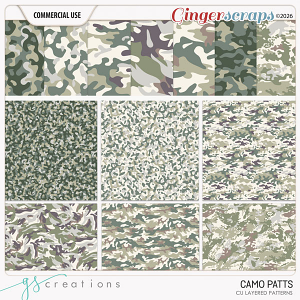 Camo Layered Patterns (CU) by GS Creations