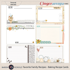 Favorite Family Recipes Baking Recipe Cards by Karen Schulz