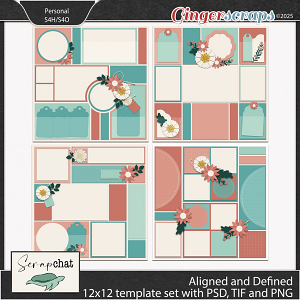 Aligned and Defined Template Set by ScrapChat Designs