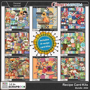 2024 Recipe Card Kits Bundle by Let Me Scrapbook