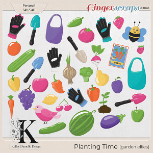 Planting Time Garden Elements by Kelley Danielle Design