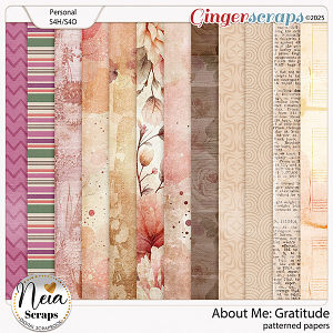 About Me: Gratitude - Patterned Papers - by Neia Scraps
