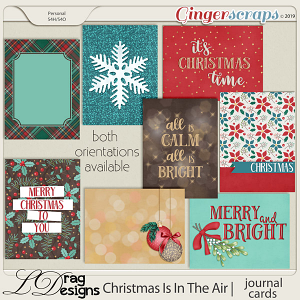 Christmas Is In The Air: Journal Cards by LDragDesigns
