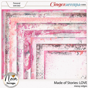 Made of Stories: LOVE - Messy Edges - by Neia Scraps