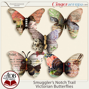 Smugglers Notch Trail CU OK Victorian Butterflies by ADB Designs