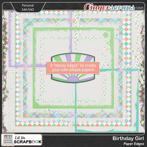 Birthday Girl Edges by Let Me Scrapbook