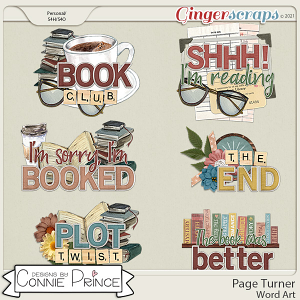 Page Turner  - Word Art Pack by Connie Prince