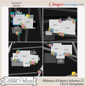 Ribbons & Papers Volume 27 - 12x12 Temps (CU Ok) by Connie Prince