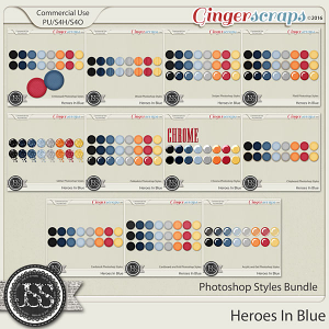 Heroes In Blue CU Photoshop Styles Bundle