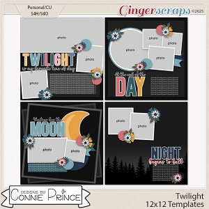 Twilight - 12x12 Templates (CU Ok) by Connie Prince