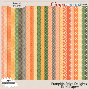 Pumpkin Spice Delight Extra Papers Pack-by Adrienne Skelton Designs