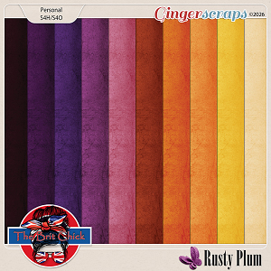 Rusty Plum Solid Papers By The Brit Chick