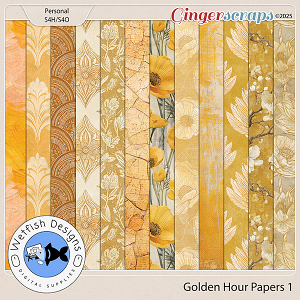 Golden Hour Papers 1 by Wetfish Designs  