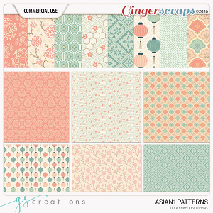 Asian 1 Layered Patterns (CU) by GS Creations