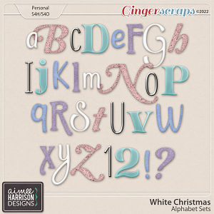 White Christmas Alpha Sets by Aimee Harrison