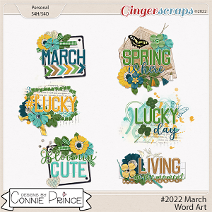 #2022 March - Word Art Pack by Connie Prince