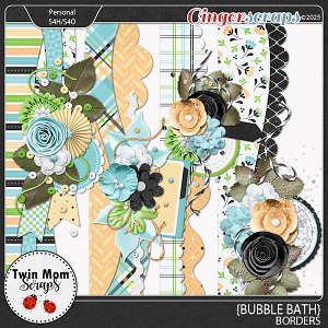 Bubble Bath - BORDERS by Twin Mom Scraps