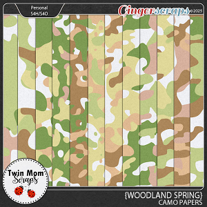 Woodland Spring - CAMO PAPERS by Twin Mom Scraps