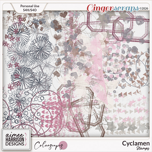 Cyclamen Stamps by Aimee Harrison Cyclamen Stamps by Aimee Harrison