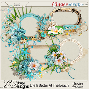 Life Is Better At The Beach: Cluster Frames by LDragDesigns