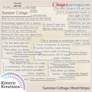 Summer Cottage Word Strips by Kimeric Kreations