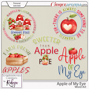 Apple of My Eye Word Art by Scrapbookcrazy Creations