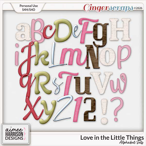 Love in the Little Things Alphabet Sets by Aimee Harrison