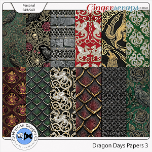 Dragon Days Papers 3 by Wetfish Designs  