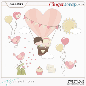 Sweet Love Layered Templates (CU) by GS Creations