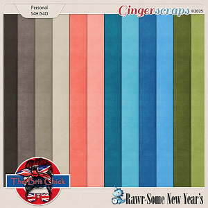 Rawr-Some New Year Solid Papers By The Brit Chick