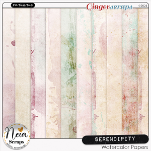 Serendipity - Watercolor Papers - by Neia Scraps