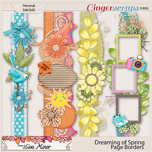 Dreaming of Spring Page Borders from Designs by Lisa Minor