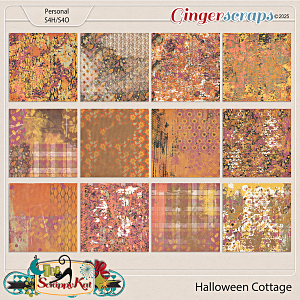 Halloween Cottage Artsy Papers by The Scrappy Kat