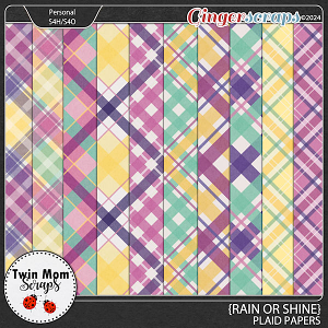 Rain or Shine - PLAID PAPERS by Twin Mom Scraps