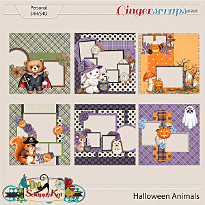 Halloween Animals Quick Pages by The Scrappy Kat
