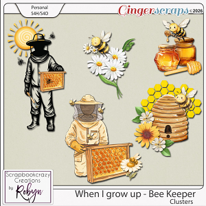 When I grow up - Beekeeper Clusters by Scrapbookcrazy Creations