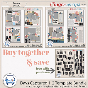 Days Captured Bundle 1-2 Templates by Miss Fish