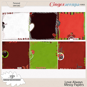 Love Always Messy Papers - By Adrienne Skelton Designs 