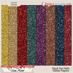 Deck the Halls Glitter Papers from Designs by Lisa Minor