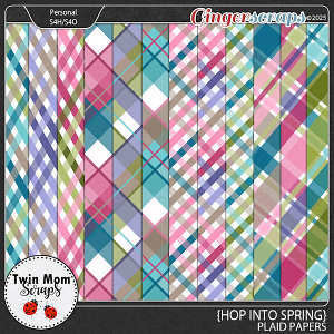 Hop Into Spring - PLAID PAPERS by Twin Mom Scraps