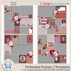 Perforated Pockets 2 Templates by Miss Fish