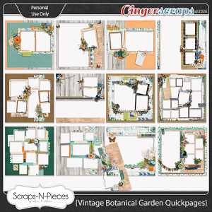Vintage Botanical Garden Quickpages by Scaps N Pieces Vintage Botanical Garden Quickpages by Scaps N Pieces