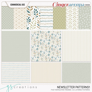 Newsletter Layered Patterns1 (CU) by GS Creations
