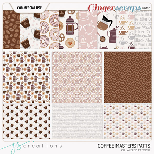 Coffee Master Layered Patterns (CU) by GS Creations